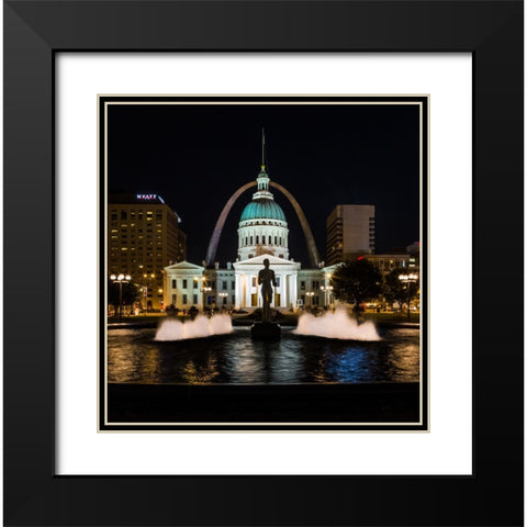 St. Louis Keiner Plaza 2 Black Modern Wood Framed Art Print with Double Matting by Galloimages Online