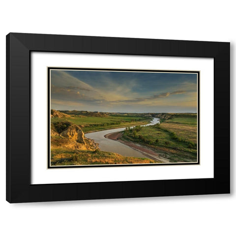 Wind Canyon Overlook Black Modern Wood Framed Art Print with Double Matting by Galloimages Online