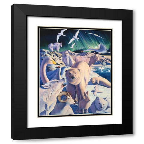 Arctic Mysteries Black Modern Wood Framed Art Print with Double Matting by Stevenson, Graeme
