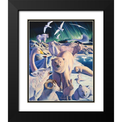 Arctic Mysteries Black Modern Wood Framed Art Print with Double Matting by Stevenson, Graeme