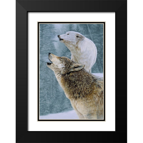 Call Of The Wild Black Modern Wood Framed Art Print with Double Matting by Stevenson, Graeme