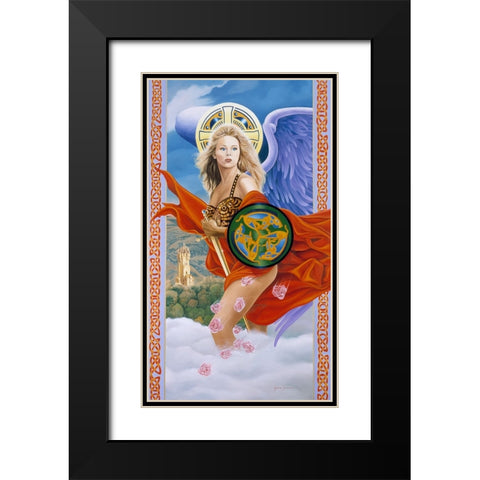 Celtic Pride Black Modern Wood Framed Art Print with Double Matting by Stevenson, Graeme