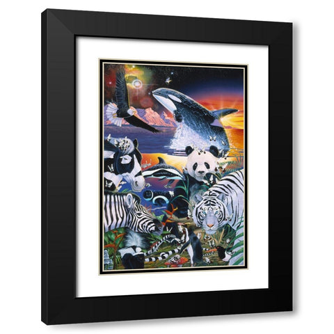 Ebony And Ivory Black Modern Wood Framed Art Print with Double Matting by Stevenson, Graeme