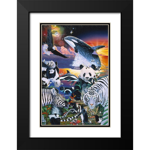 Ebony And Ivory Black Modern Wood Framed Art Print with Double Matting by Stevenson, Graeme