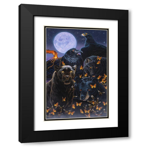 Ebony Black Modern Wood Framed Art Print with Double Matting by Stevenson, Graeme