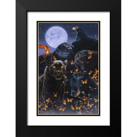 Ebony Black Modern Wood Framed Art Print with Double Matting by Stevenson, Graeme
