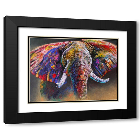 Electric Charge Black Modern Wood Framed Art Print with Double Matting by Stevenson, Graeme