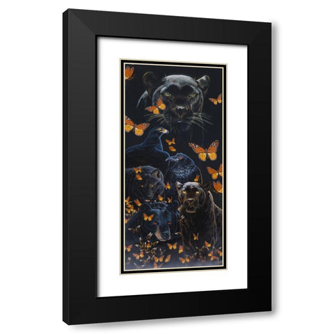 Gaurdian Angel Black Modern Wood Framed Art Print with Double Matting by Stevenson, Graeme