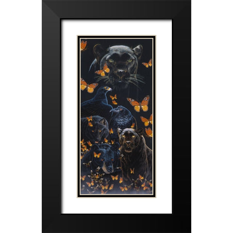 Gaurdian Angel Black Modern Wood Framed Art Print with Double Matting by Stevenson, Graeme