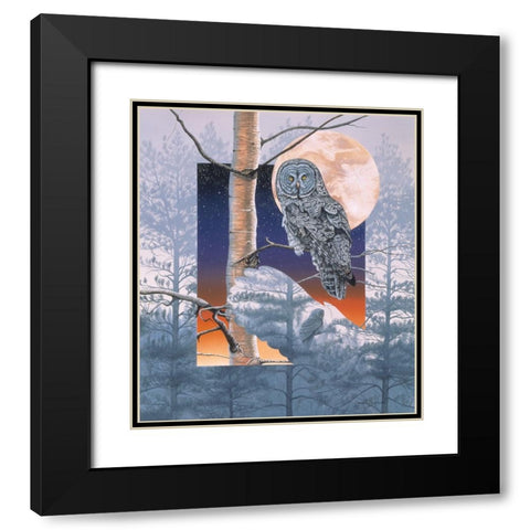 Grey Mists Black Modern Wood Framed Art Print with Double Matting by Stevenson, Graeme