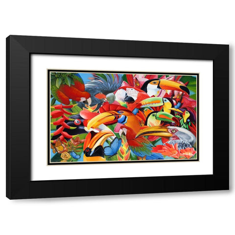 Heads Up 3 Black Modern Wood Framed Art Print with Double Matting by Stevenson, Graeme