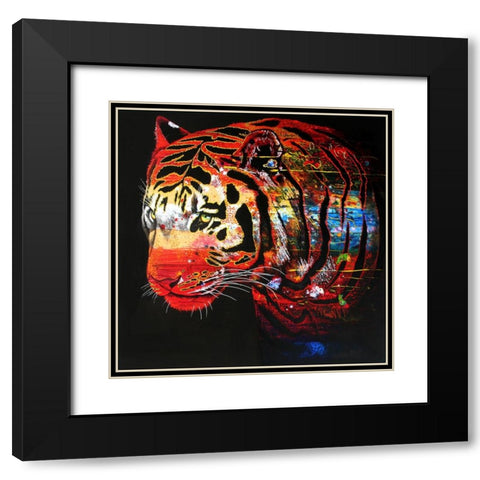 In The Forest Of The Night Black Modern Wood Framed Art Print with Double Matting by Stevenson, Graeme