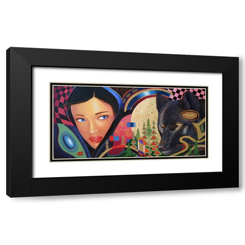 In The Forest Black Modern Wood Framed Art Print with Double Matting by Stevenson, Graeme