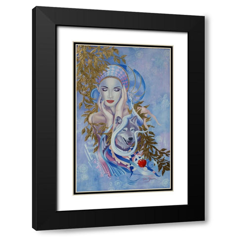 In The Garden Of Good And Evil Black Modern Wood Framed Art Print with Double Matting by Stevenson, Graeme