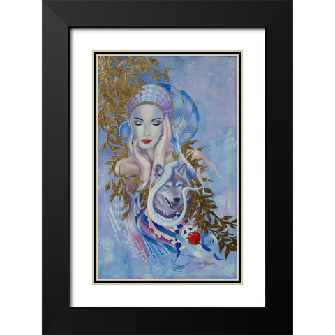 In The Garden Of Good And Evil Black Modern Wood Framed Art Print with Double Matting by Stevenson, Graeme