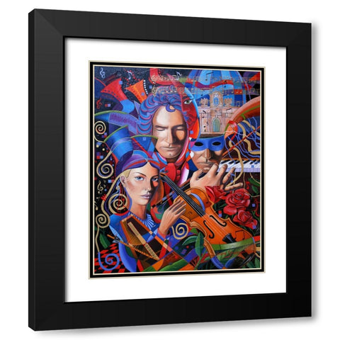 Is That You Beethoven Black Modern Wood Framed Art Print with Double Matting by Stevenson, Graeme