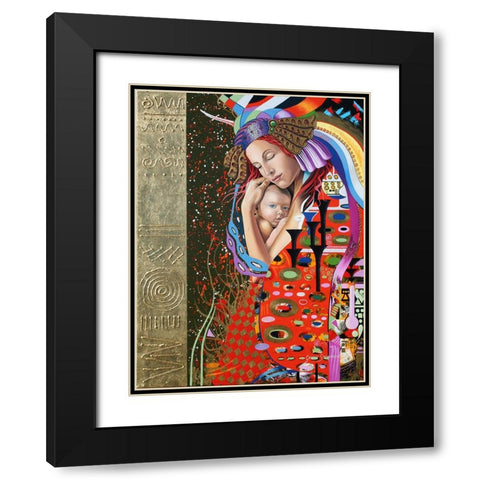 Kylies Love Black Modern Wood Framed Art Print with Double Matting by Stevenson, Graeme
