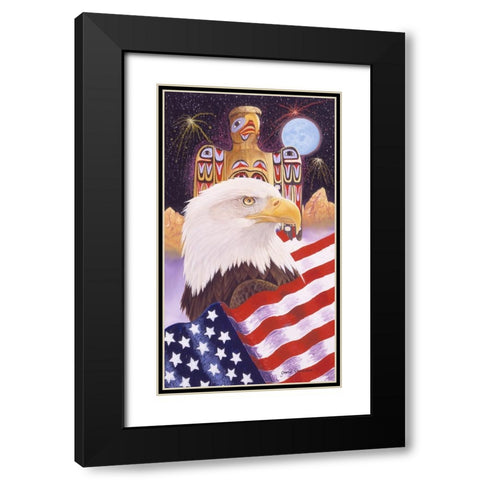 Liberty And Freedom Black Modern Wood Framed Art Print with Double Matting by Stevenson, Graeme