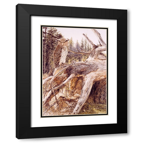 Midnite Prince Black Modern Wood Framed Art Print with Double Matting by Stevenson, Graeme