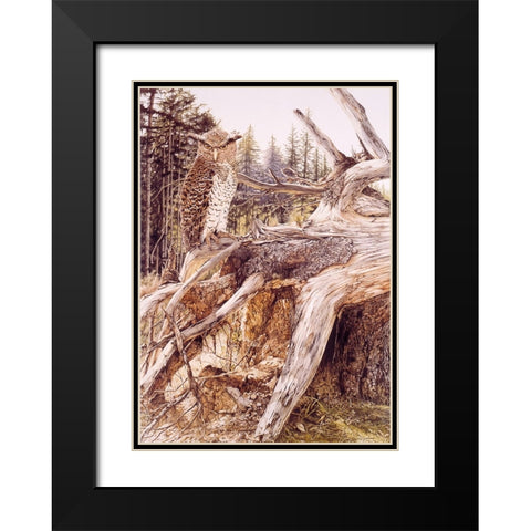 Midnite Prince Black Modern Wood Framed Art Print with Double Matting by Stevenson, Graeme
