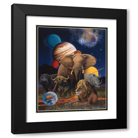 Millenium Black Modern Wood Framed Art Print with Double Matting by Stevenson, Graeme