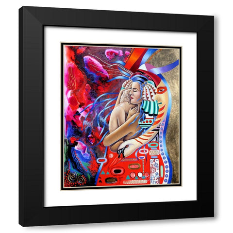 My Child Black Modern Wood Framed Art Print with Double Matting by Stevenson, Graeme