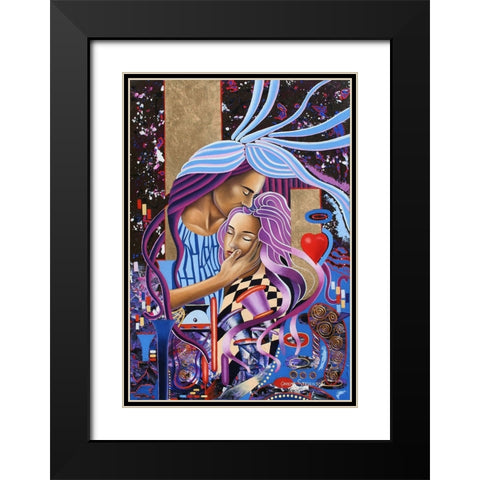 My Love Black Modern Wood Framed Art Print with Double Matting by Stevenson, Graeme