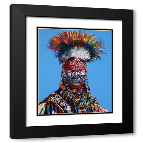 Noble Mind Black Modern Wood Framed Art Print with Double Matting by Stevenson, Graeme