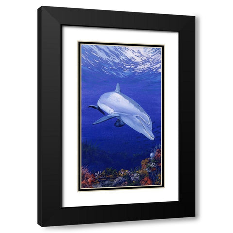 On My Own Black Modern Wood Framed Art Print with Double Matting by Stevenson, Graeme