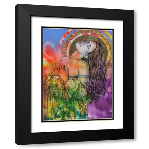 One With God Black Modern Wood Framed Art Print with Double Matting by Stevenson, Graeme