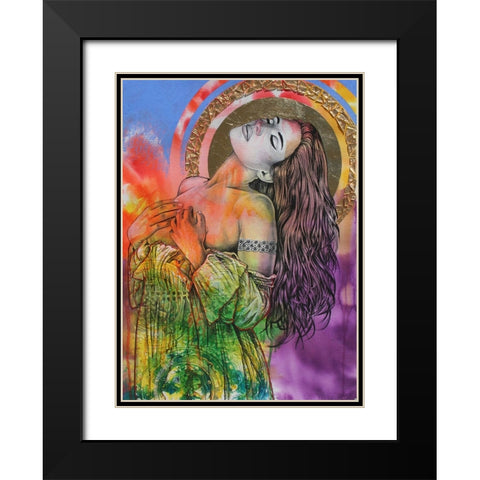 One With God Black Modern Wood Framed Art Print with Double Matting by Stevenson, Graeme