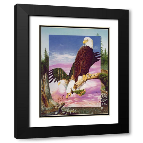 One With My Land Black Modern Wood Framed Art Print with Double Matting by Stevenson, Graeme