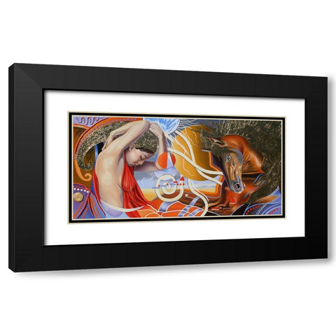 One With The Spirit Black Modern Wood Framed Art Print with Double Matting by Stevenson, Graeme
