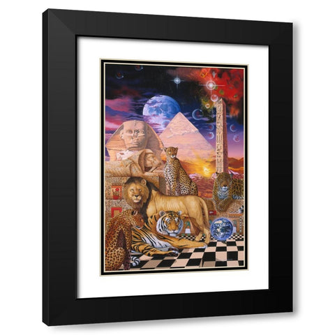 Pharoahs Pride Black Modern Wood Framed Art Print with Double Matting by Stevenson, Graeme