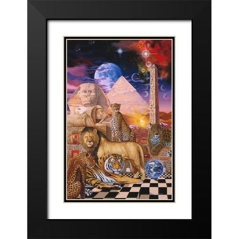 Pharoahs Pride Black Modern Wood Framed Art Print with Double Matting by Stevenson, Graeme