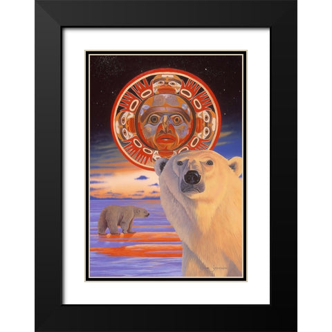 Polar Legends Black Modern Wood Framed Art Print with Double Matting by Stevenson, Graeme