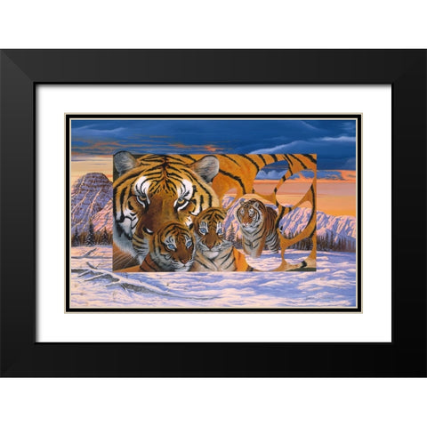 Siberian Sunset Black Modern Wood Framed Art Print with Double Matting by Stevenson, Graeme