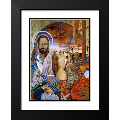 Sorrow Two Black Modern Wood Framed Art Print with Double Matting by Stevenson, Graeme