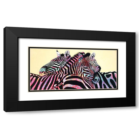 Stripe Me Lucky Black Modern Wood Framed Art Print with Double Matting by Stevenson, Graeme