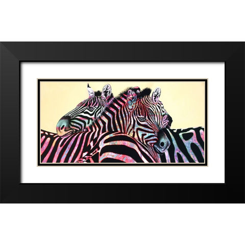 Stripe Me Lucky Black Modern Wood Framed Art Print with Double Matting by Stevenson, Graeme