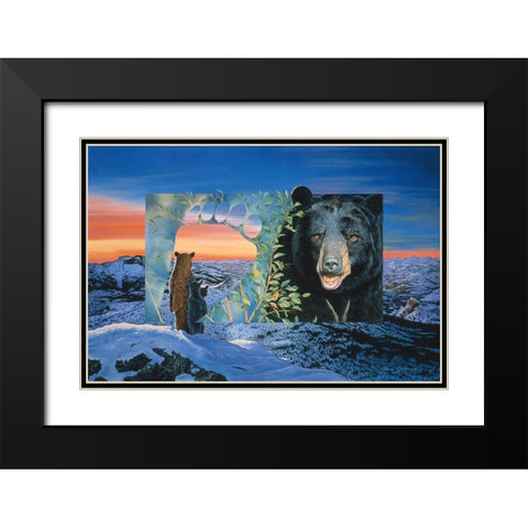 Sunset Watch Black Modern Wood Framed Art Print with Double Matting by Stevenson, Graeme
