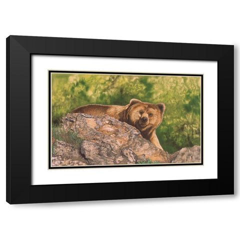 Surprised Black Modern Wood Framed Art Print with Double Matting by Stevenson, Graeme