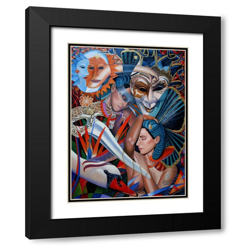 That Night Black Modern Wood Framed Art Print with Double Matting by Stevenson, Graeme