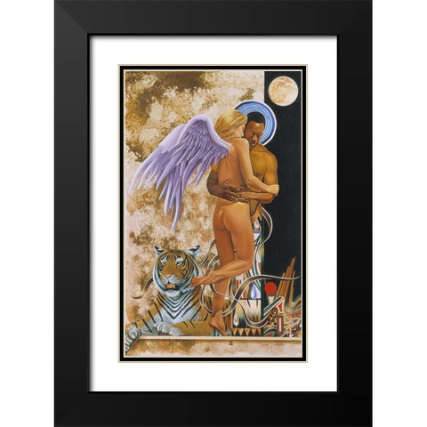 The Embrace Black Modern Wood Framed Art Print with Double Matting by Stevenson, Graeme