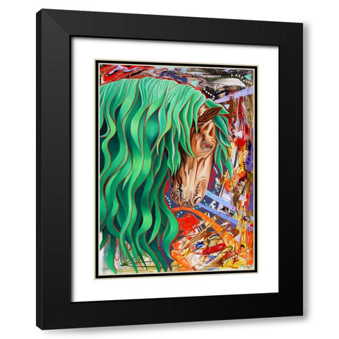 The Emerald King Black Modern Wood Framed Art Print with Double Matting by Stevenson, Graeme
