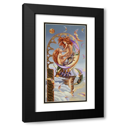 The Huntress Black Modern Wood Framed Art Print with Double Matting by Stevenson, Graeme