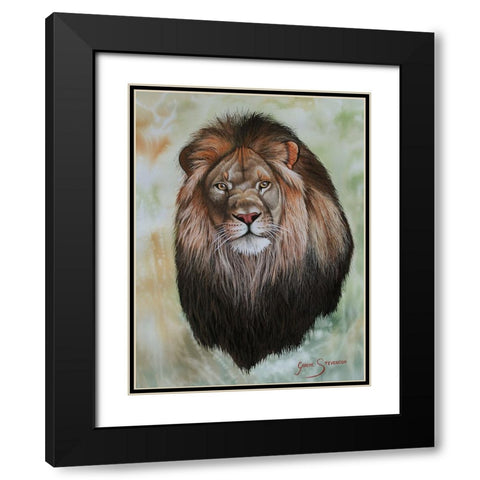 The King Black Modern Wood Framed Art Print with Double Matting by Stevenson, Graeme