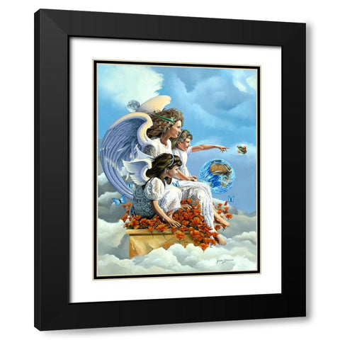 The Last Frog Black Modern Wood Framed Art Print with Double Matting by Stevenson, Graeme