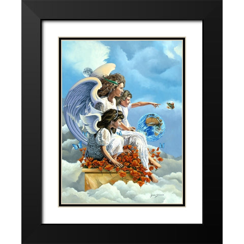 The Last Frog Black Modern Wood Framed Art Print with Double Matting by Stevenson, Graeme