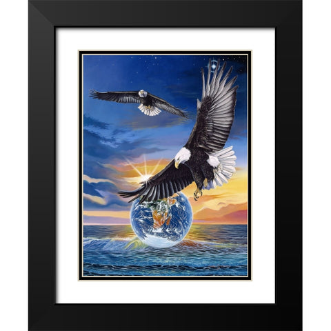 The Meek Shall Inherit Black Modern Wood Framed Art Print with Double Matting by Stevenson, Graeme